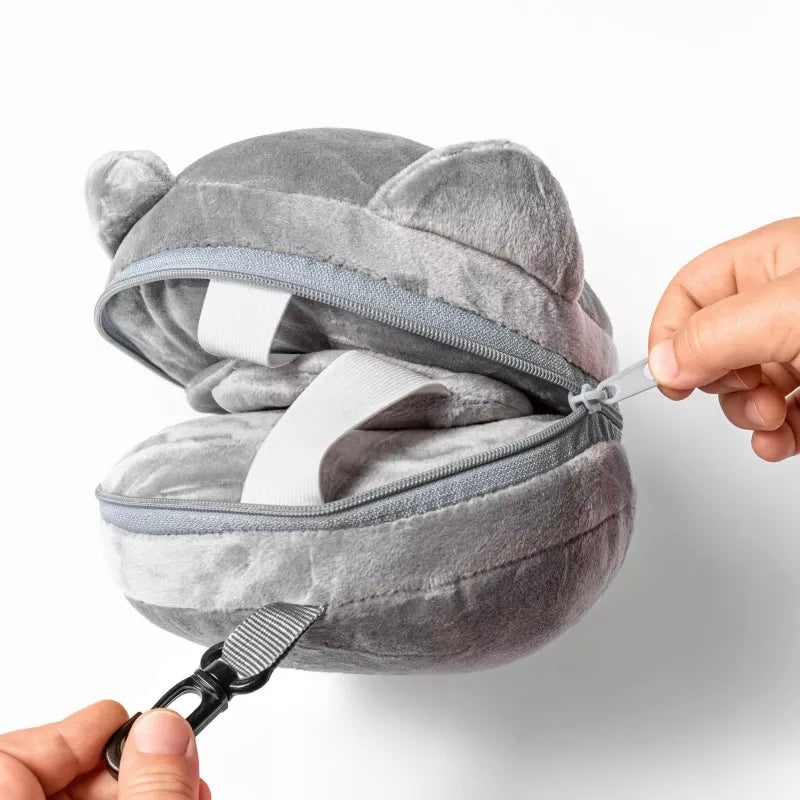 Kelioninė Pagalvė Su Akių Kauke Katinas