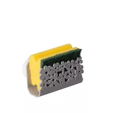 Kempinės laikiklis "Gėlės", 11,3 x 6,5 x 3,9 cm (pilkas)