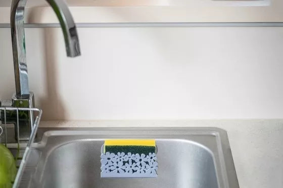 Kempinės laikiklis "Gėlės", 11,3 x 6,5 x 3,9 cm (pilkas)