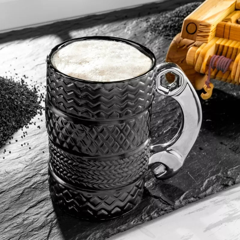 Keramikinis Puodelis - Padangos Su Veržliarakčio Pilka Rankena