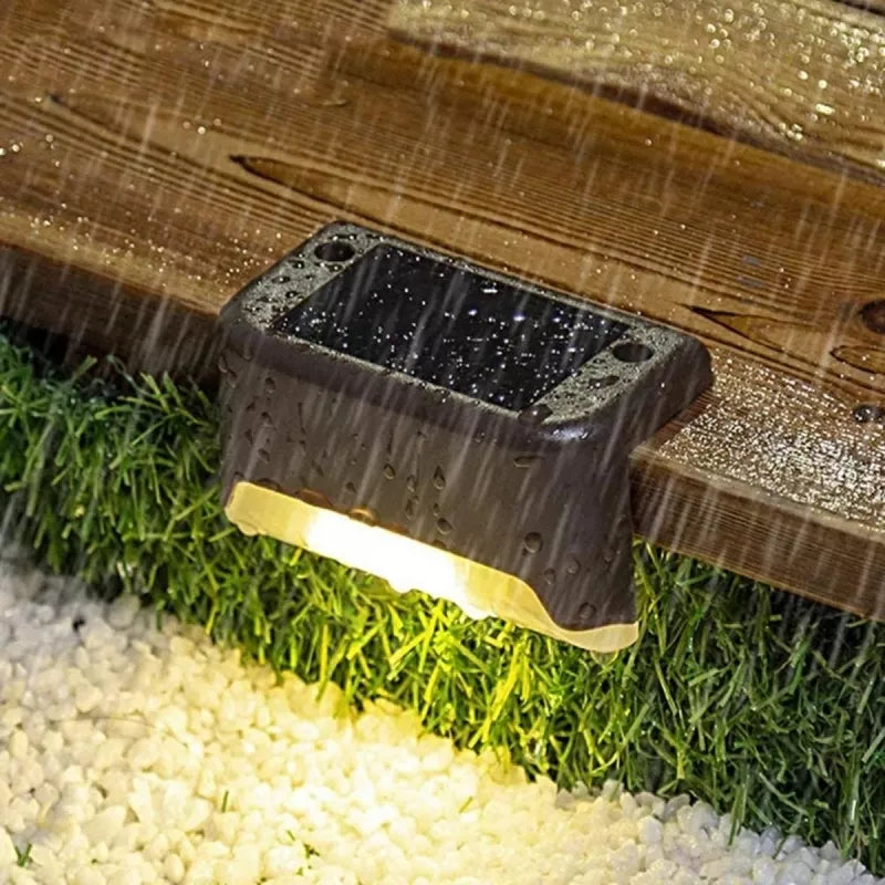 Laiptų Šviestuvai Su Saulės Baterijiomis, 4 Vnt.