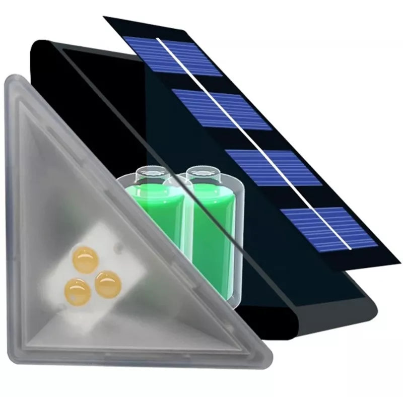 LED Šviestuvai Laiptams Su Saulės Baterijomis, 2 vnt