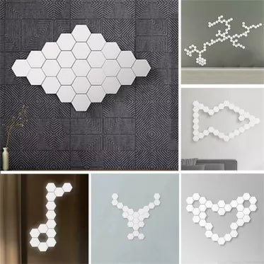 Lietimui jautrus modulinis LED sieninis šviestuvas, 6 vnt (šaltai balta šviesa)