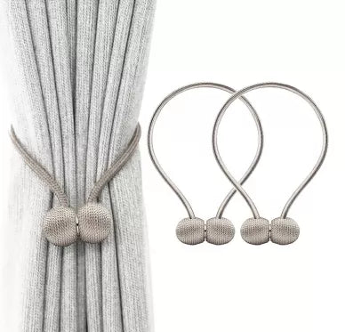 Magnetinis užuolaidų laikiklis, 2 vnt (šviesiai rudas)