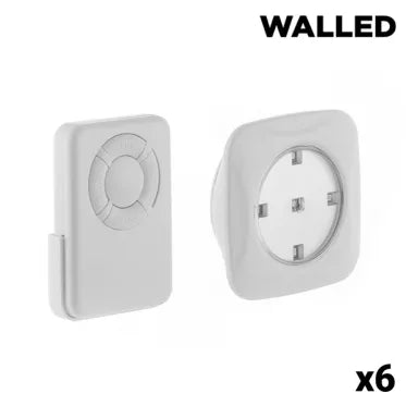 Mini LED lempos WalLED su nuotoliniu valdymu (6 pakuotėje)