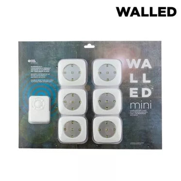 Mini LED lempos WalLED su nuotoliniu valdymu (6 pakuotėje)