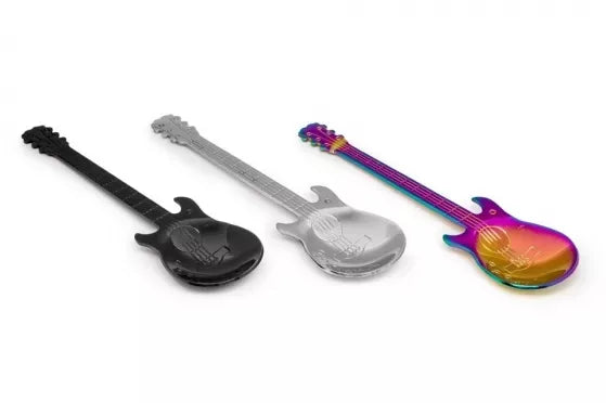 Nerūdijančio plieno gitaros formos šaukšteliai, 3 vnt