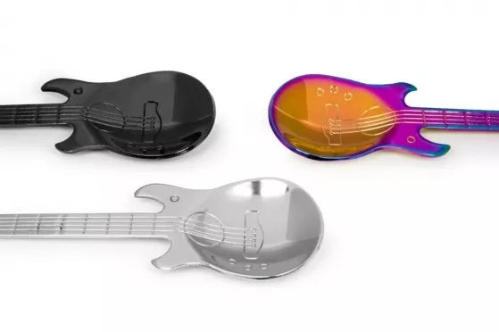 Nerūdijančio plieno gitaros formos šaukšteliai, 3 vnt