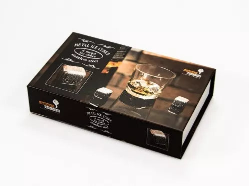 Nerūdijančio plieno kubeliai gėrimams atšaldyti, 4 vnt