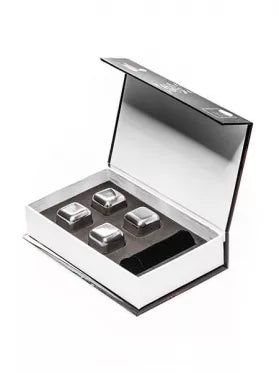 Nerūdijančio plieno kubeliai gėrimams atšaldyti, 4 vnt