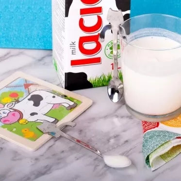 Nerūdijančio plieno šaukšteliai su kačiuko atvaizdu, 2 vnt (sidabriniai)