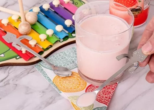 Nerūdijančio plieno šaukšteliai su kačiuko atvaizdu, 2 vnt (sidabriniai)