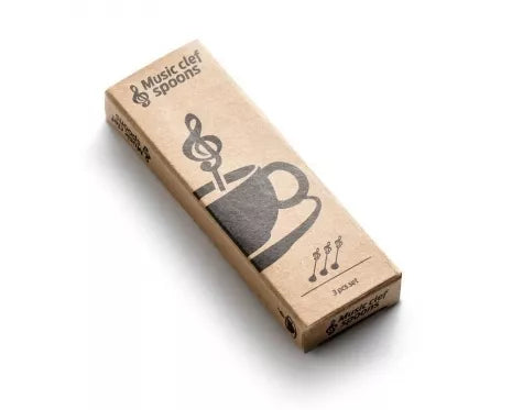 Nerūdijančio plieno smuiko rakto formos šaukšteliai, 3 vnt