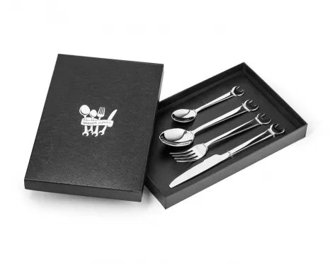 Nerūdijančio plieno stalo įrankių komplektas "Veržliaraktis", 4 vnt