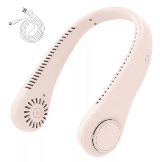 Nešiojamas Kaklo Ventiliatorius Rožinis
