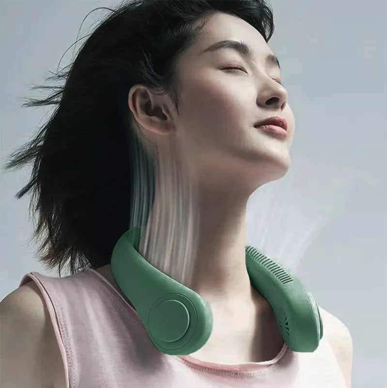 Nešiojamas Kaklo Ventiliatorius, Žalias