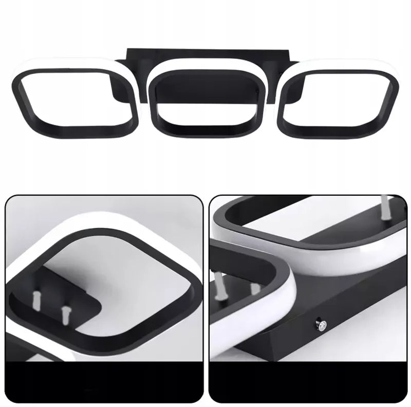 Pakabinama Lubinis Šviestuvas, Juoda, 33 W