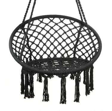 Pakabinamas fotelis - supynės juodas, 80 cm