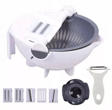 Šeši viename, daržovių ir vaisių pjaustyklė - sietelis, 22 x 22 x 11 cm