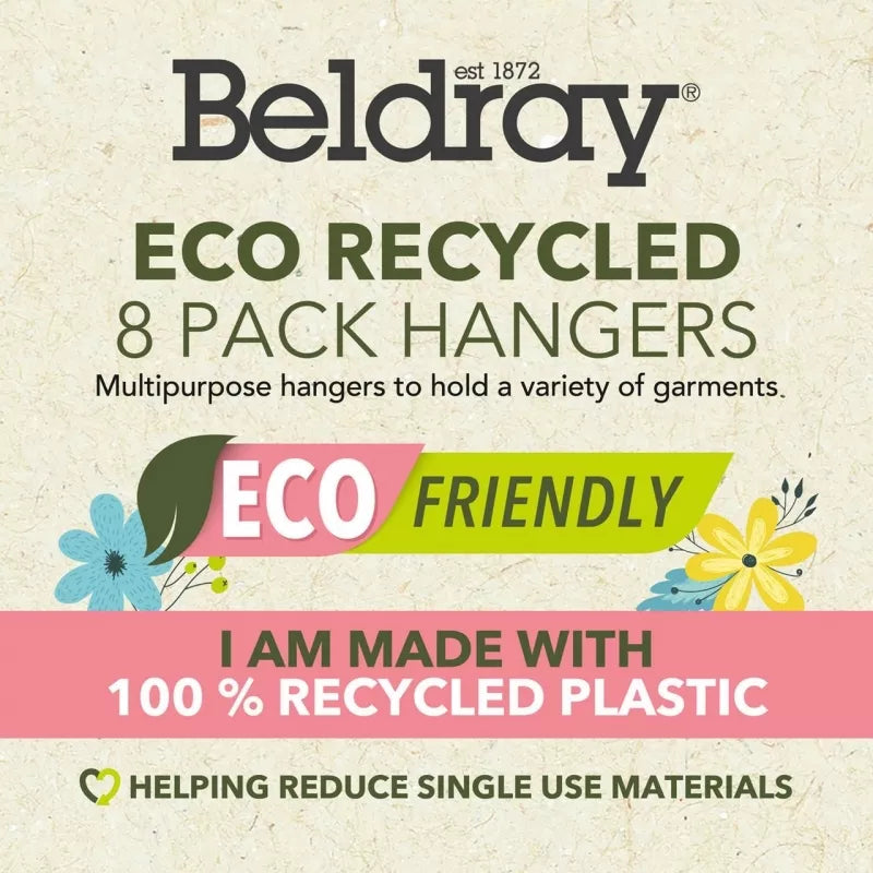 Plastikinių Pakabų Komplektas Beldray, 8 Vnt, Juodos