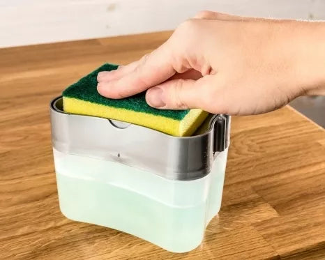 Plovimo priemonės dozatorius ir kempinė, 385 ml