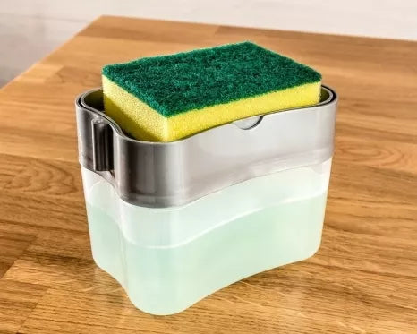 Plovimo priemonės dozatorius ir kempinė, 385 ml