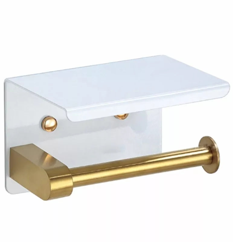 Popieriaus Laikiklis Su Lentyna, Baltas Su Auksu