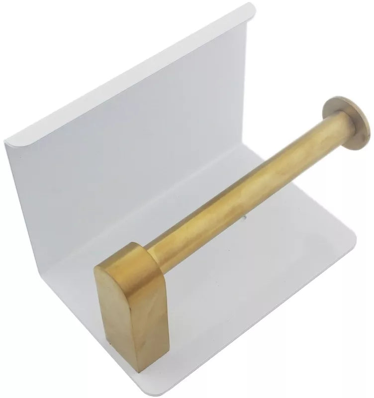 Popieriaus Laikiklis Su Lentyna, Baltas Su Auksu