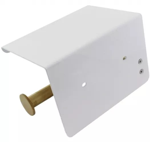 Popieriaus Laikiklis Su Lentyna, Baltas Su Auksu