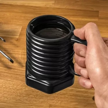 Puodelis "Varžtas", Juodas