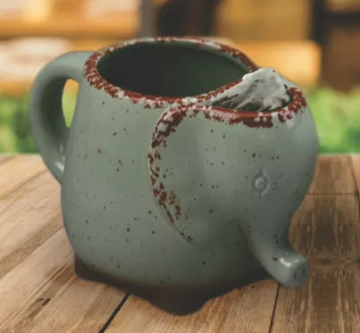 Puodelis "Dramblys", 500 ml (pilkas, rudas)