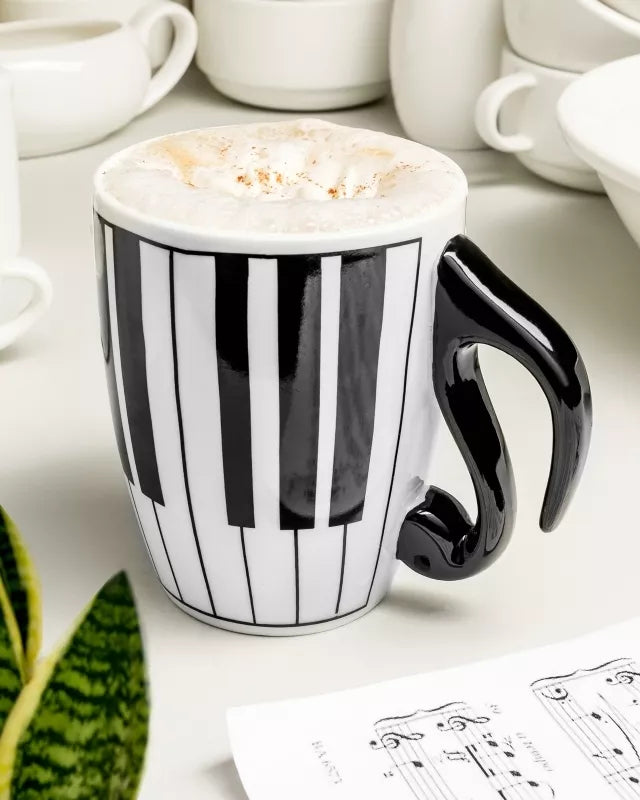 Puodelis - Pianinas, Baltas/juodas