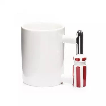 Puodelis su atsuktuvo formos rankena, 450 ml