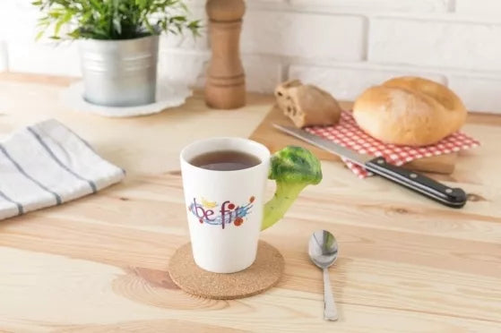 Puodelis su brokolio formos rankena, 230 ml