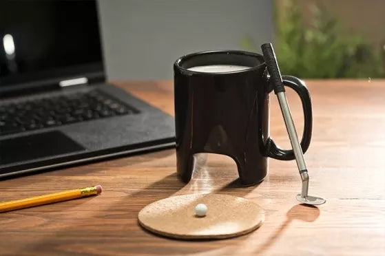 Puodelis su golfo kamuoliuku ir lazda, 280 ml