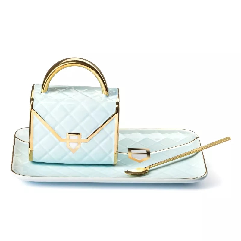 Puodelis Su Lekštute Rankinukas, Baltas