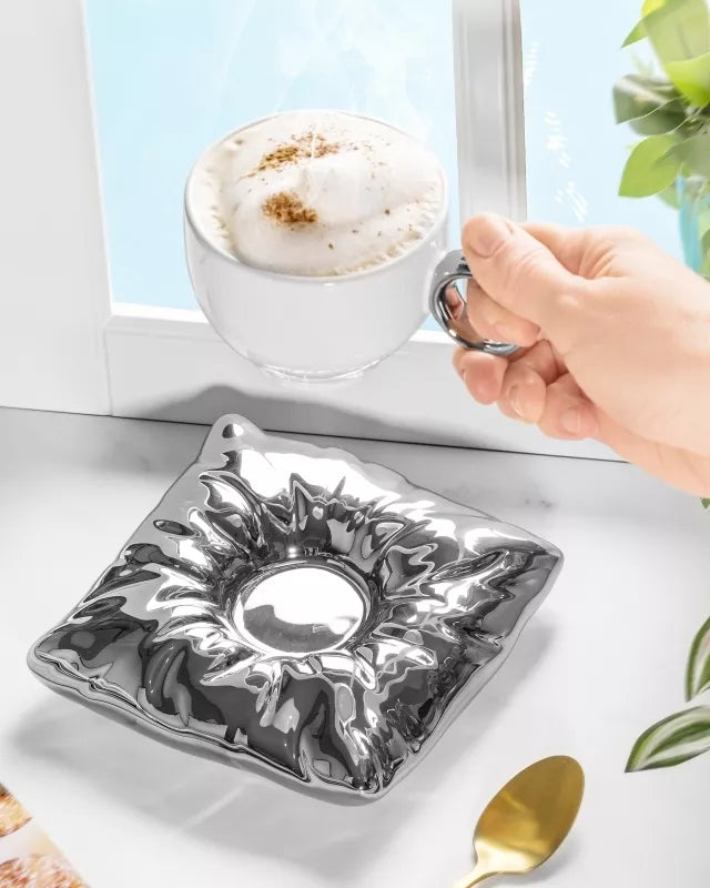 Puodelis Su Lėkštute Royal, Baltas