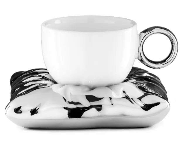 Puodelis Su Lėkštute Royal, Baltas