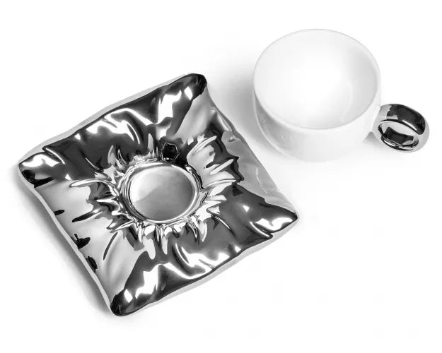 Puodelis Su Lėkštute Royal, Baltas