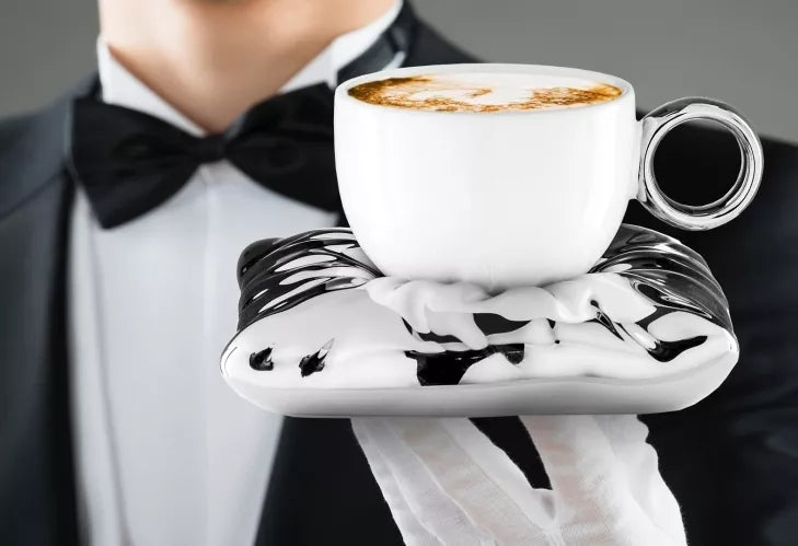 Puodelis Su Lėkštute Royal, Baltas