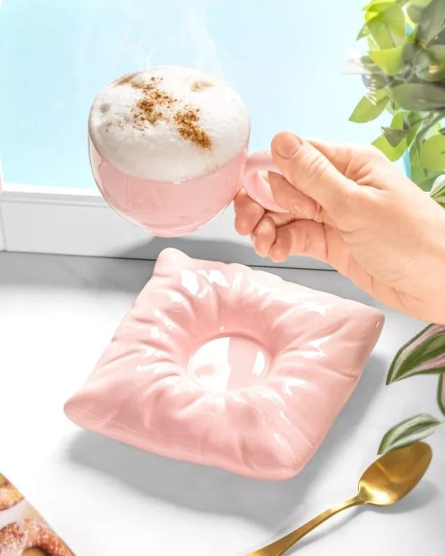 Puodelis Su Lėkštute Royal, Rožinis