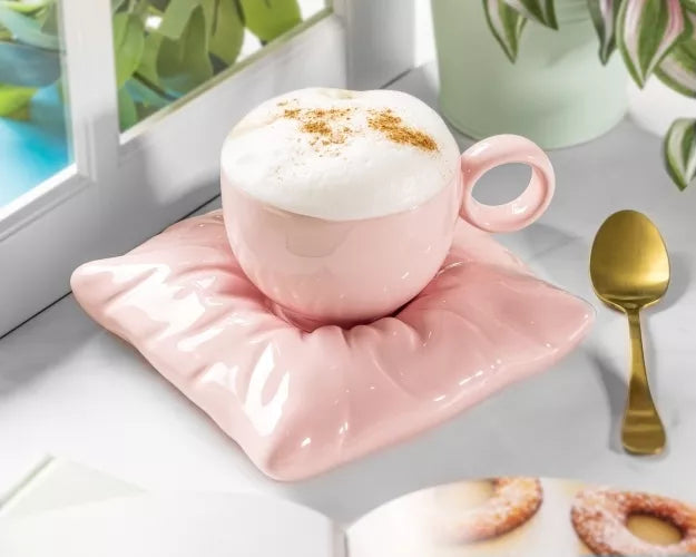 Puodelis Su Lėkštute Royal, Rožinis