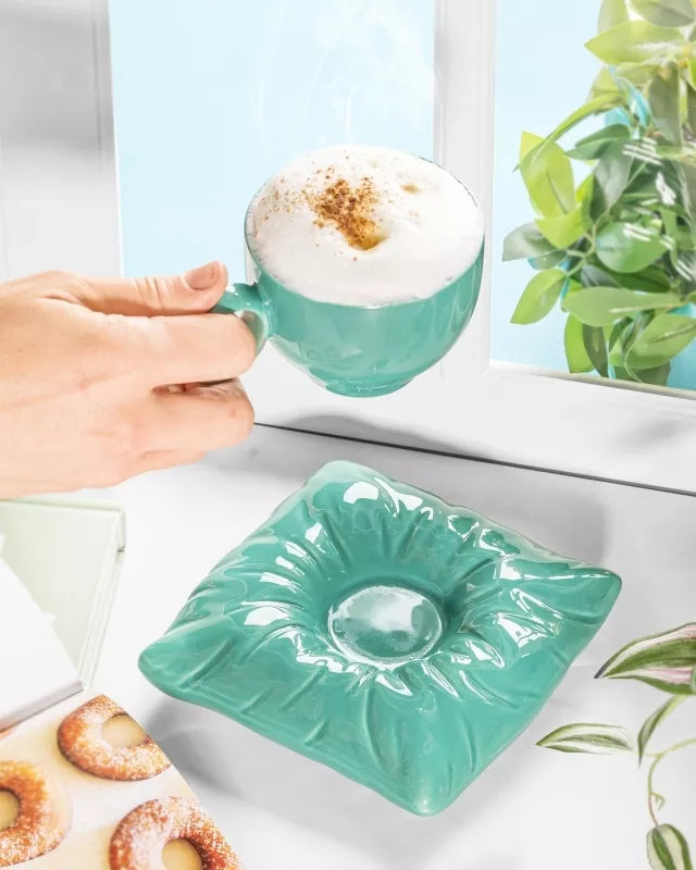 Puodelis Su Lėkštute Royal, Turkio Spalvos