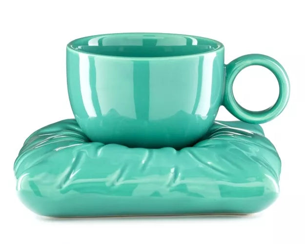 Puodelis Su Lėkštute Royal, Turkio Spalvos