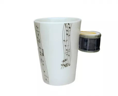 Puodelis su mėlyno būgno formos rankena, 250 ml