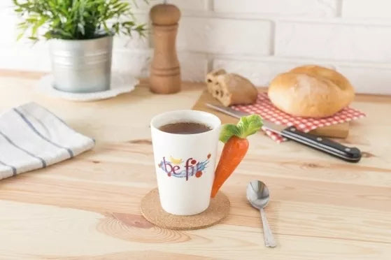 Puodelis su morkos formos rankena, 230 ml