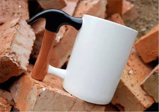 Puodelis su plaktuko formos rankena, 450 ml