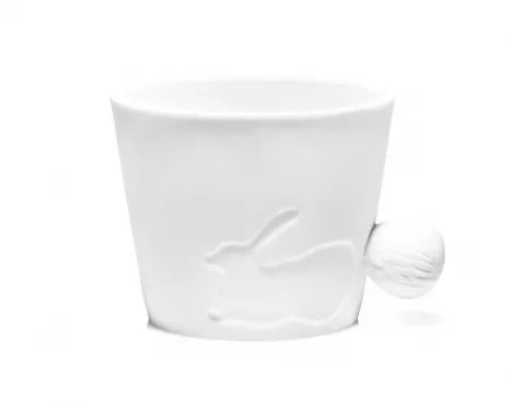 Puodelis su triušio atvaizdu ir uodegos formos rankenėle, 280 ml