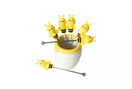 Šakutės užkandžiams "Bitutės", 6 vnt