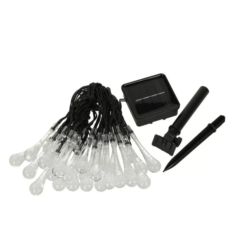 Saulės Įkraunama Sodo Girlianda, 6,5 m, 30 LED, Šiltai Balta